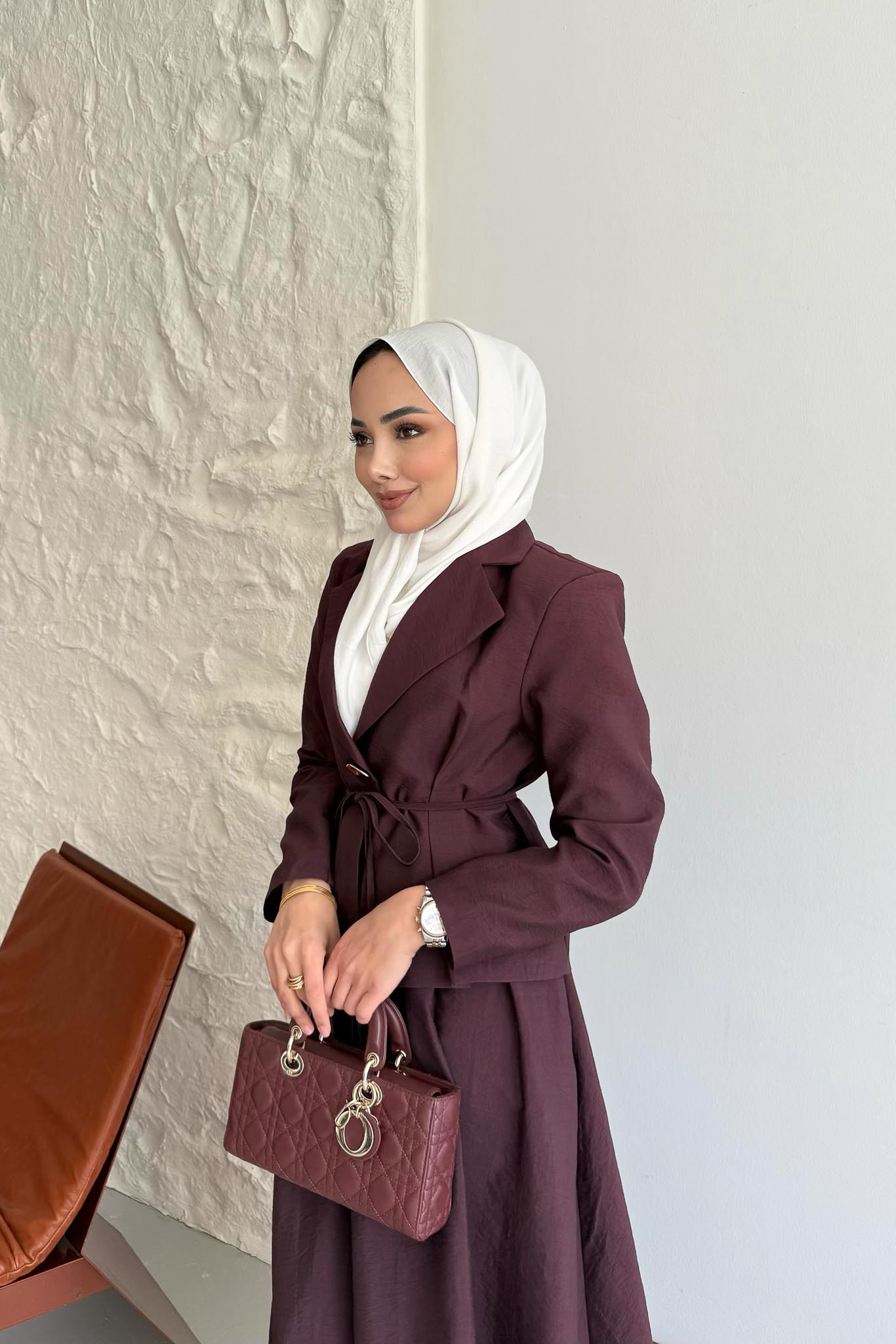 Lc Düğmeli Takım Bordo
