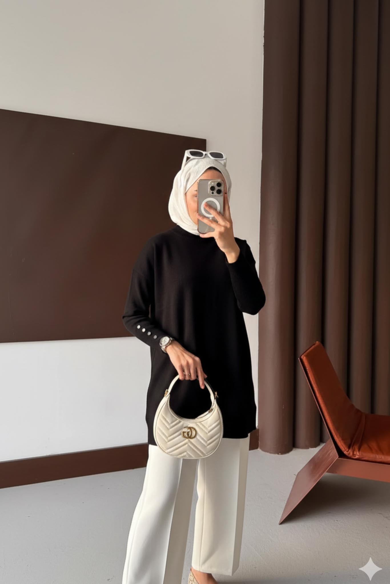 Lens Merserize Tunik Siyah
