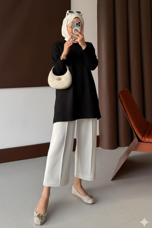 Lens Merserize Tunik Siyah