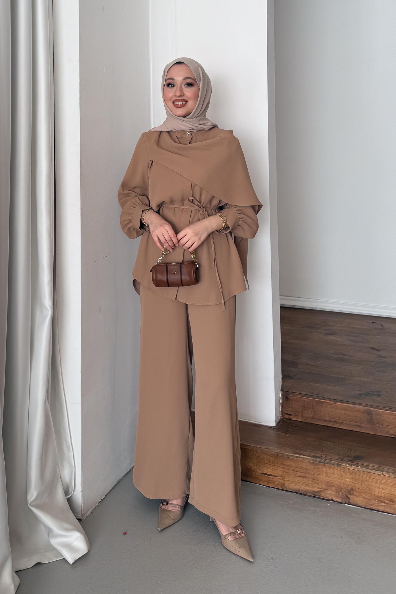 Ajda Pleated Skirt Set Petrol