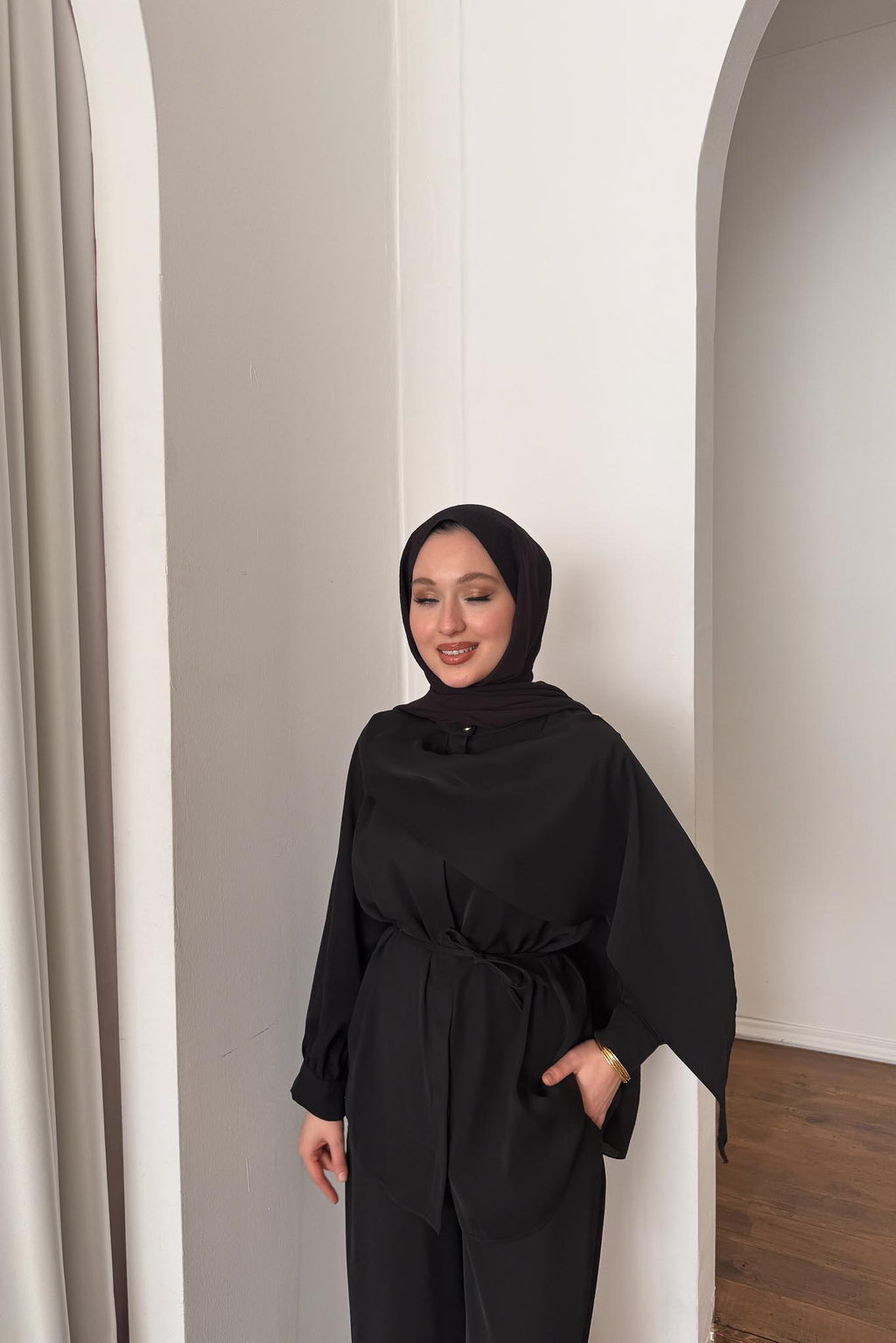 Ajda Pleated Skirt Set Petrol