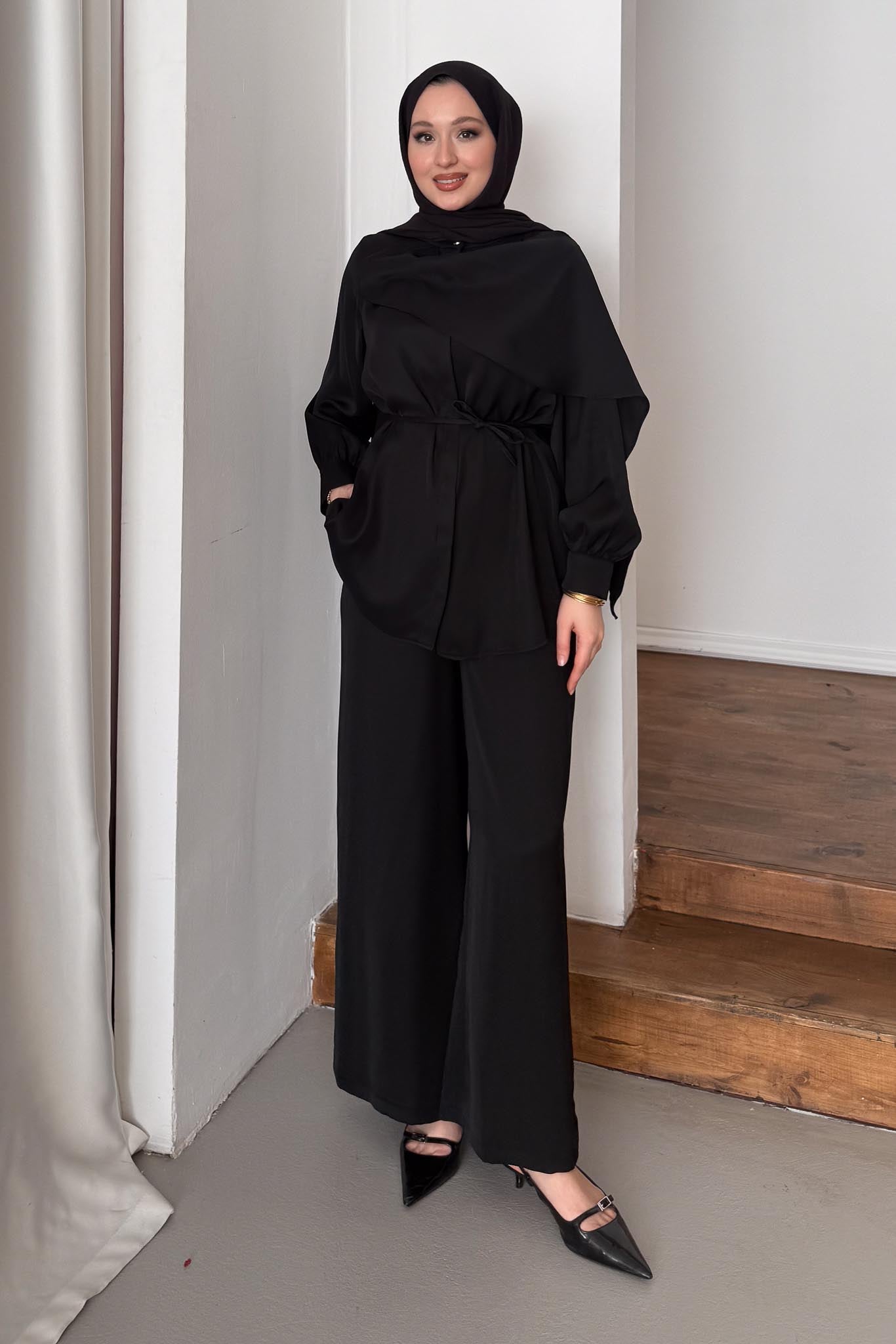 Ajda Pleated Skirt Set Petrol