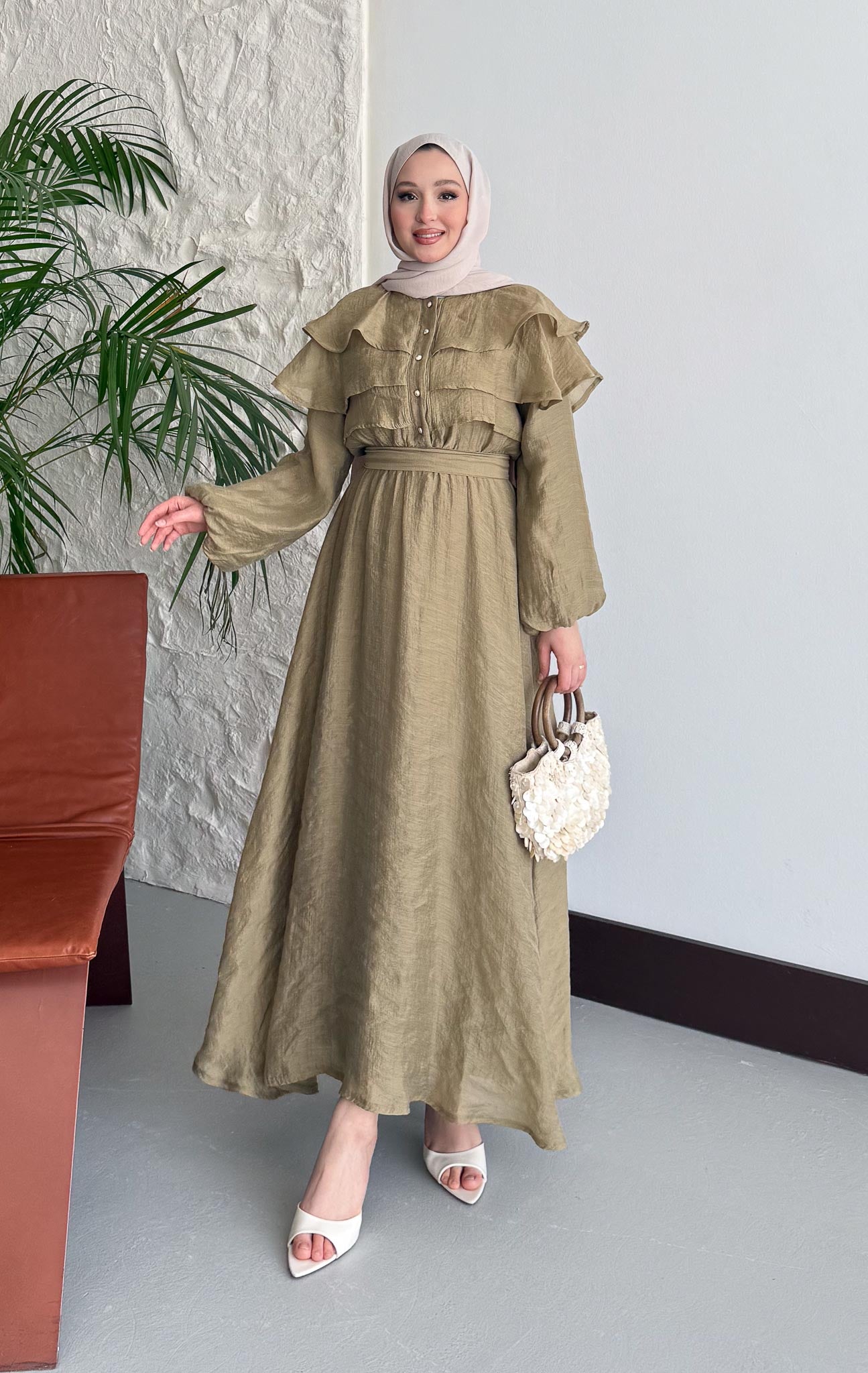 Ajda Pleated Skirt Set Petrol
