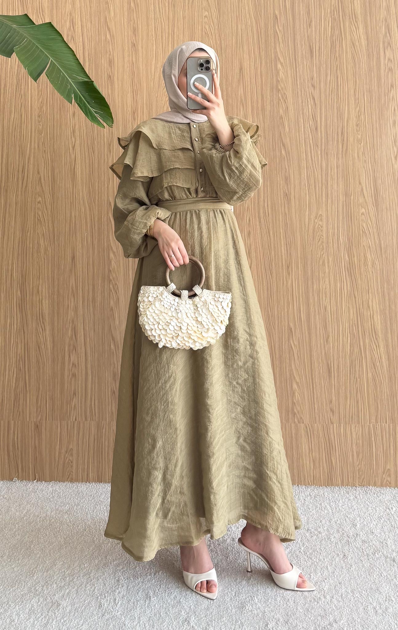 Ajda Pleated Skirt Set Petrol