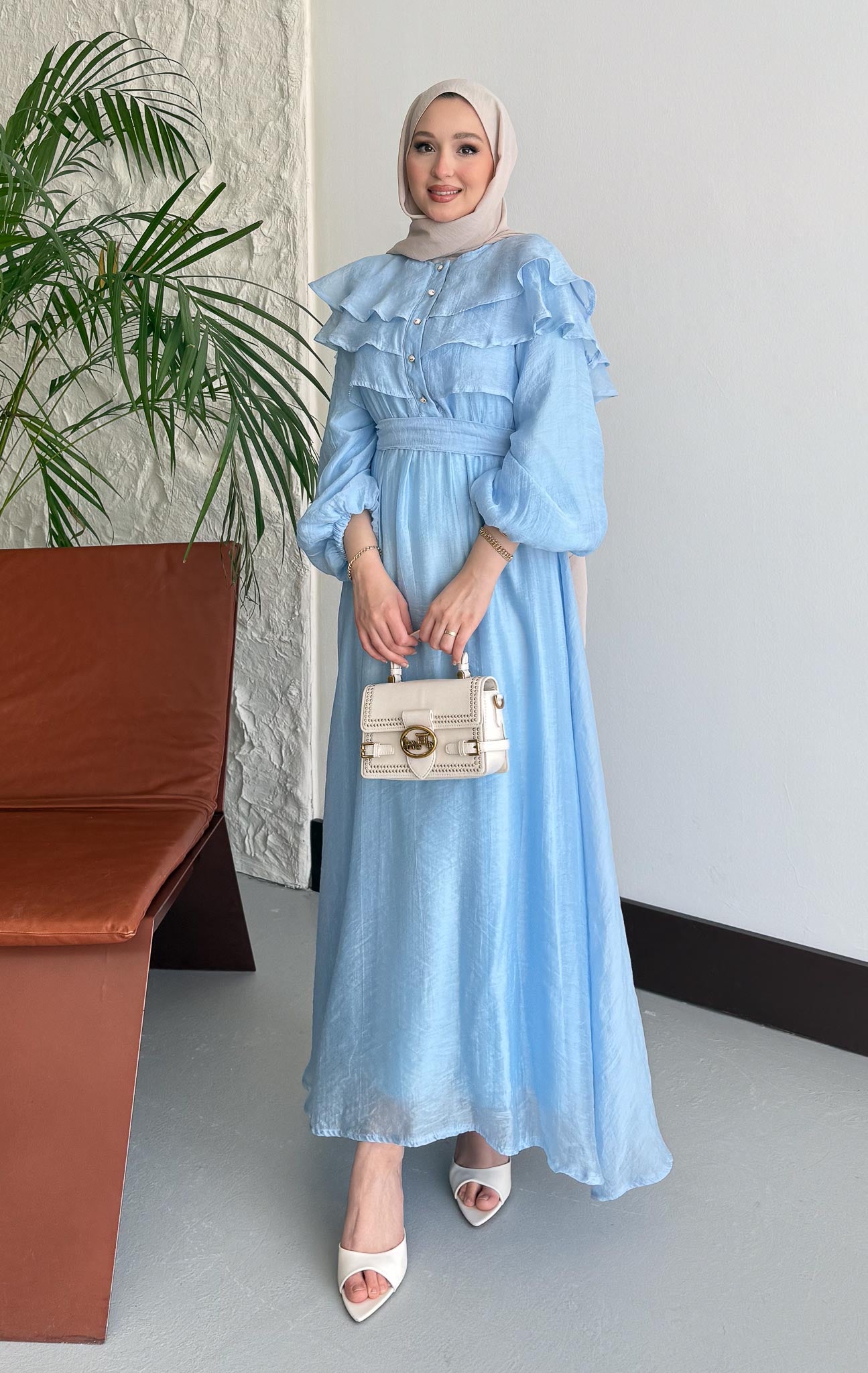 Ajda Pleated Skirt Set Petrol