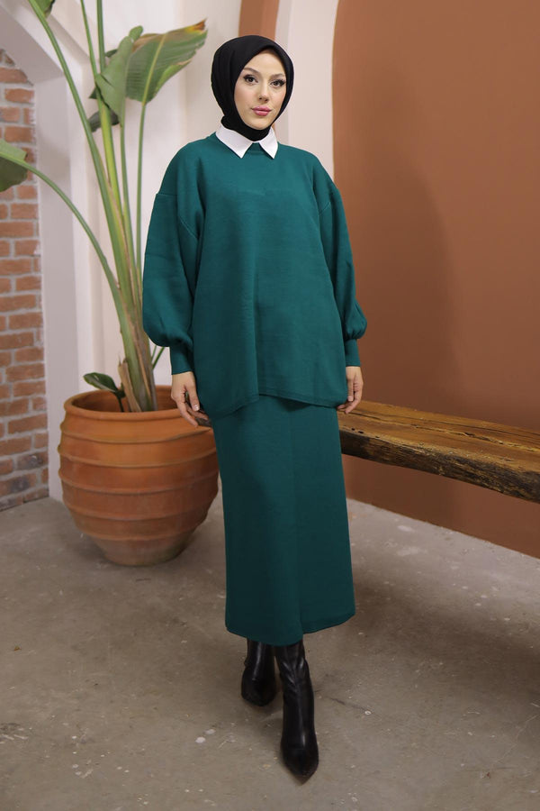 Minimal Balloon Sleeve Suit Benetton