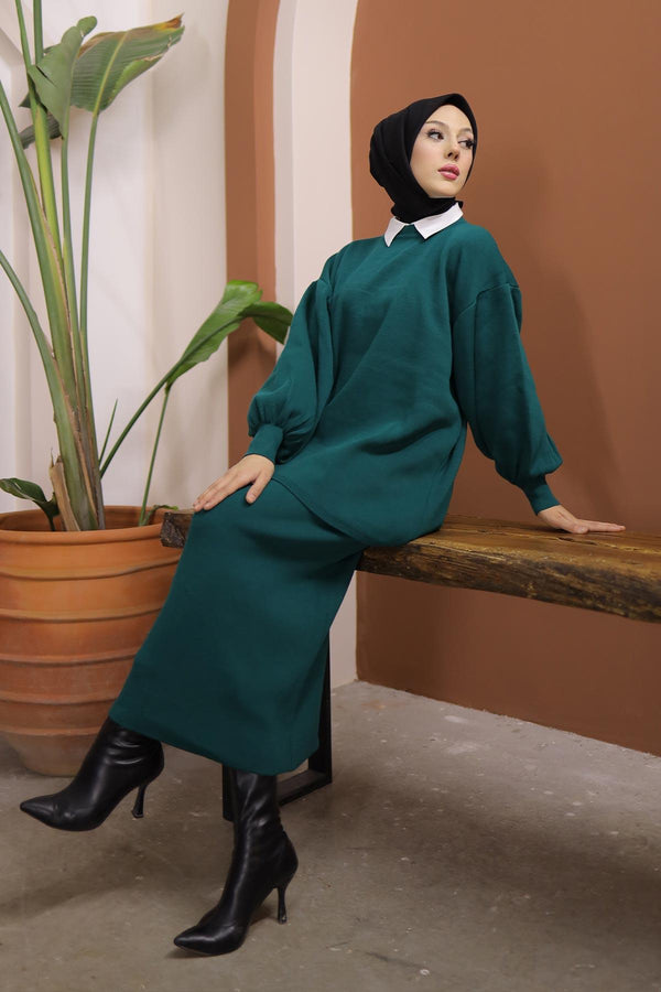 Minimal Balloon Sleeve Suit Benetton