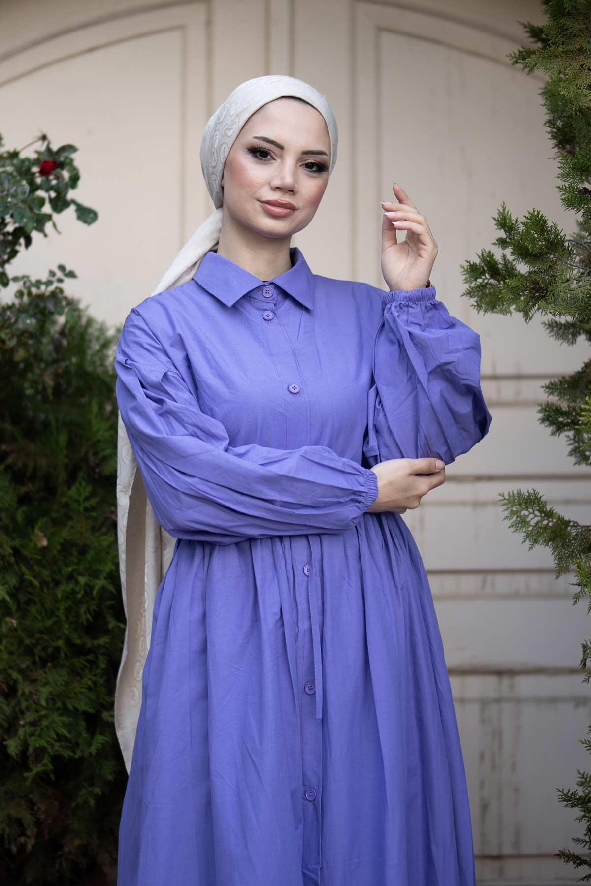 More Poplin Elbise Lila