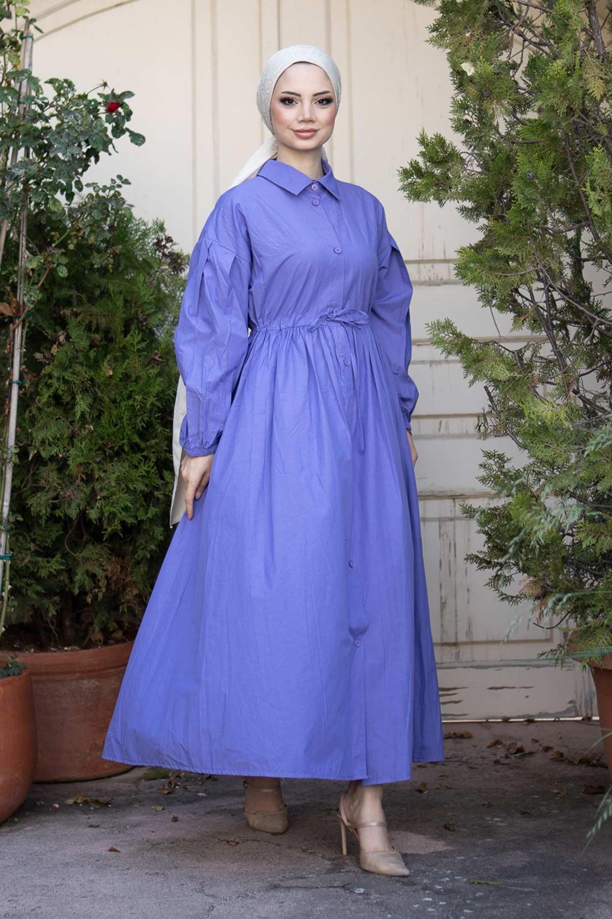 More Poplin Elbise Lila