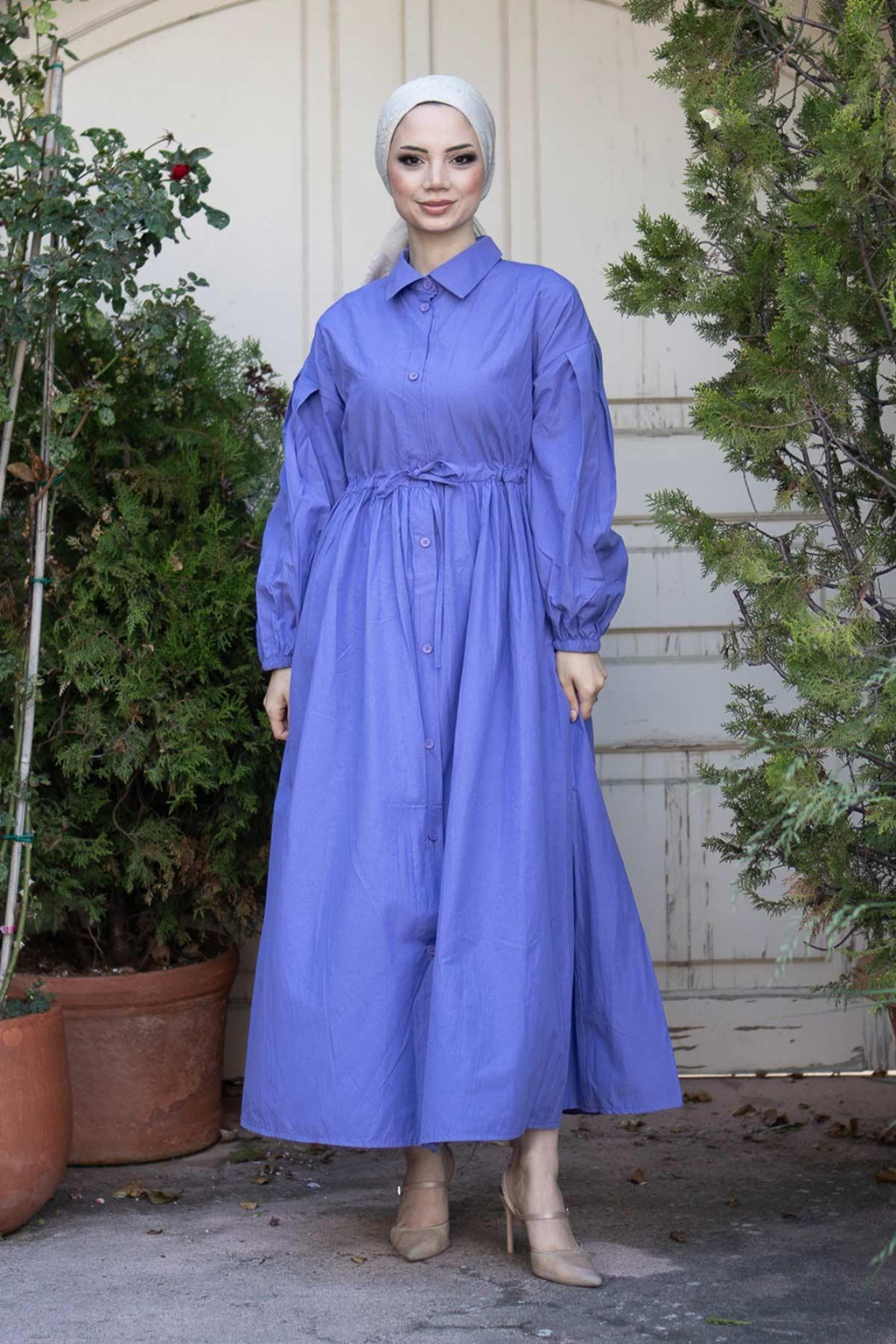 More Poplin Elbise Lila
