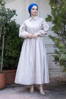 More Poplin Dress Stone