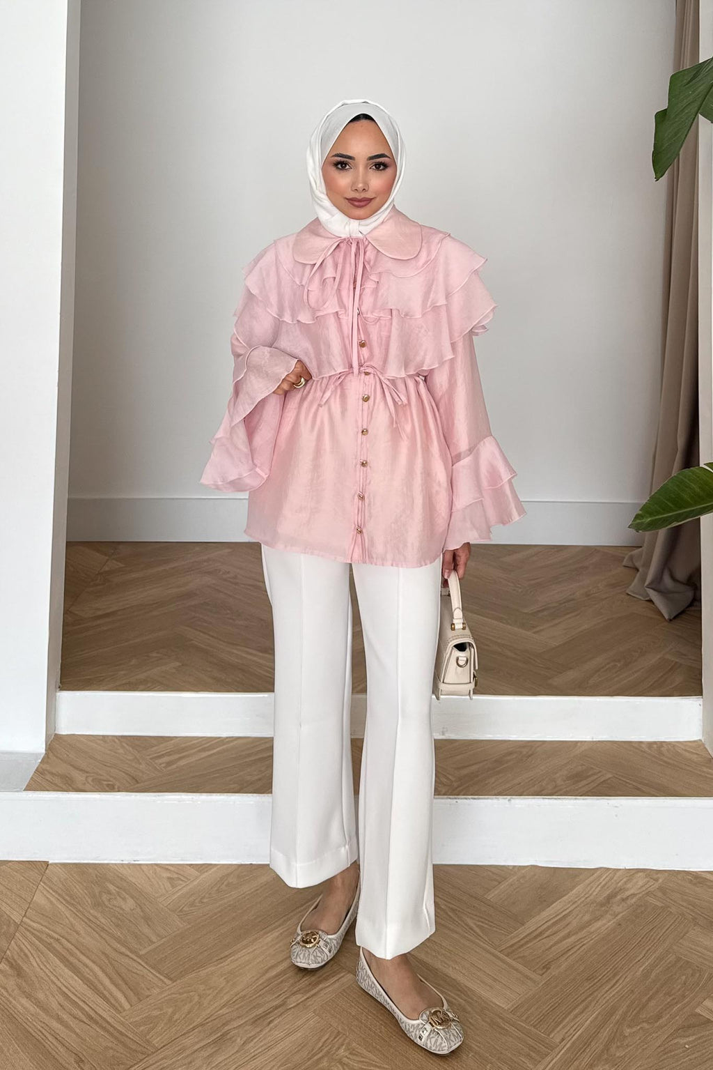 Ales Shoulder Lace Shirt Ecru