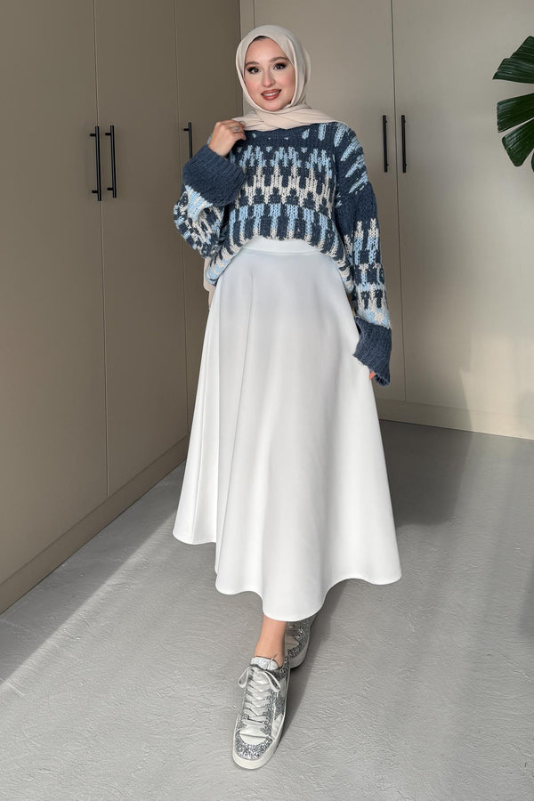 Ajda Pleated Skirt Set Petrol