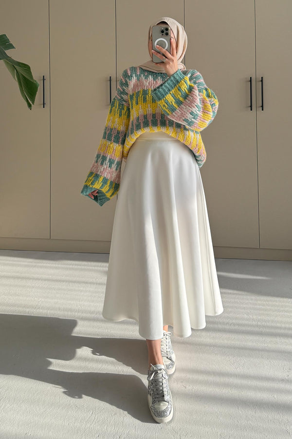 Ajda Pleated Skirt Set Petrol