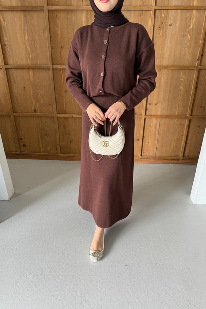 Minimal Balloon Sleeve Suit Gray