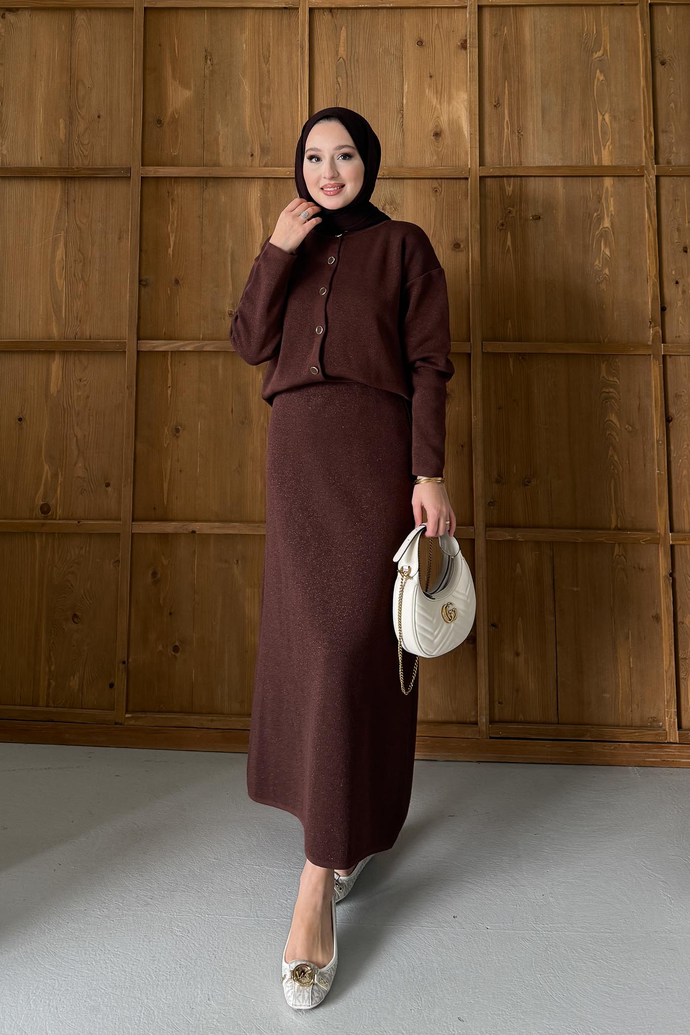 Minimal Balloon Sleeve Suit Gray