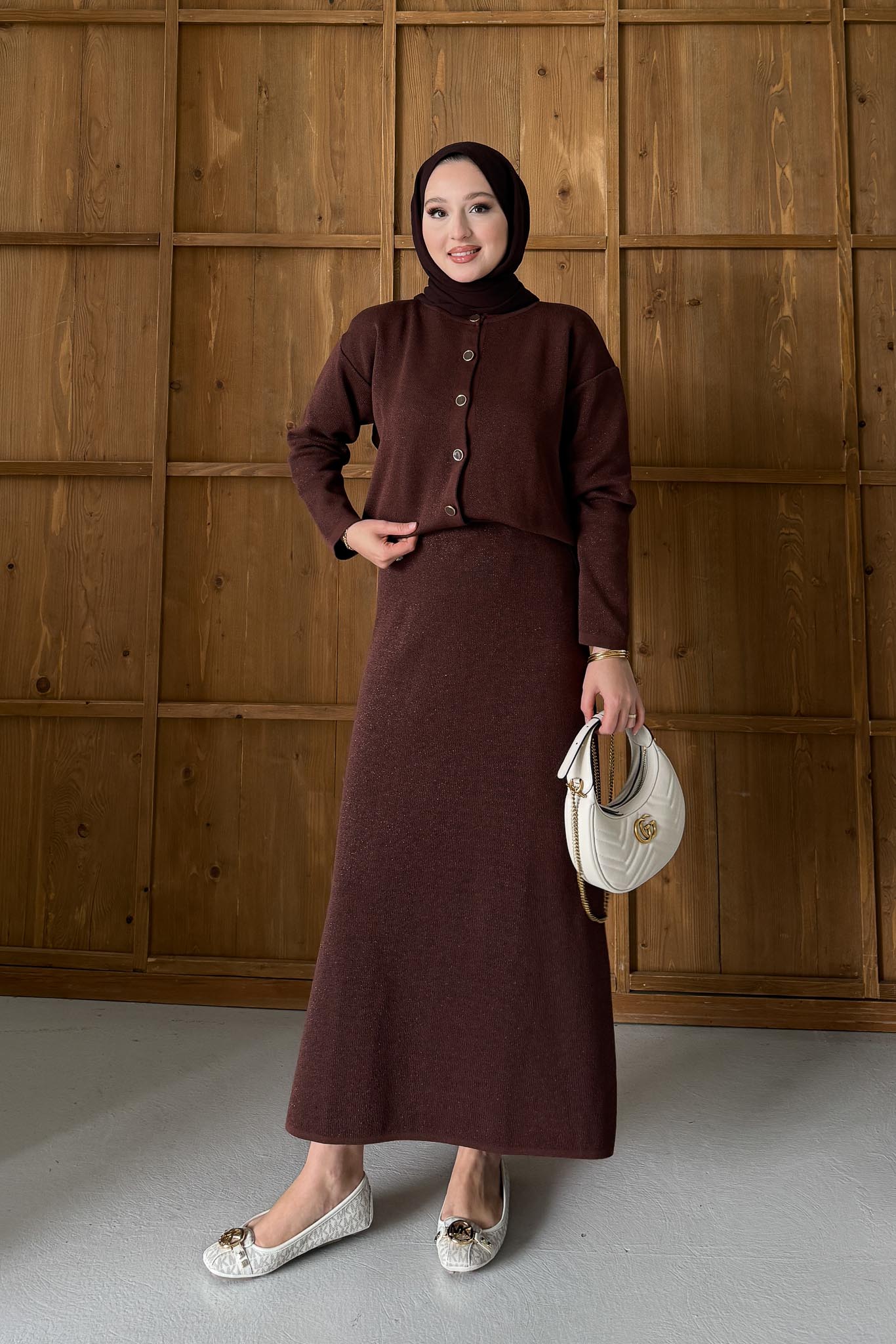 Minimal Balloon Sleeve Suit Gray