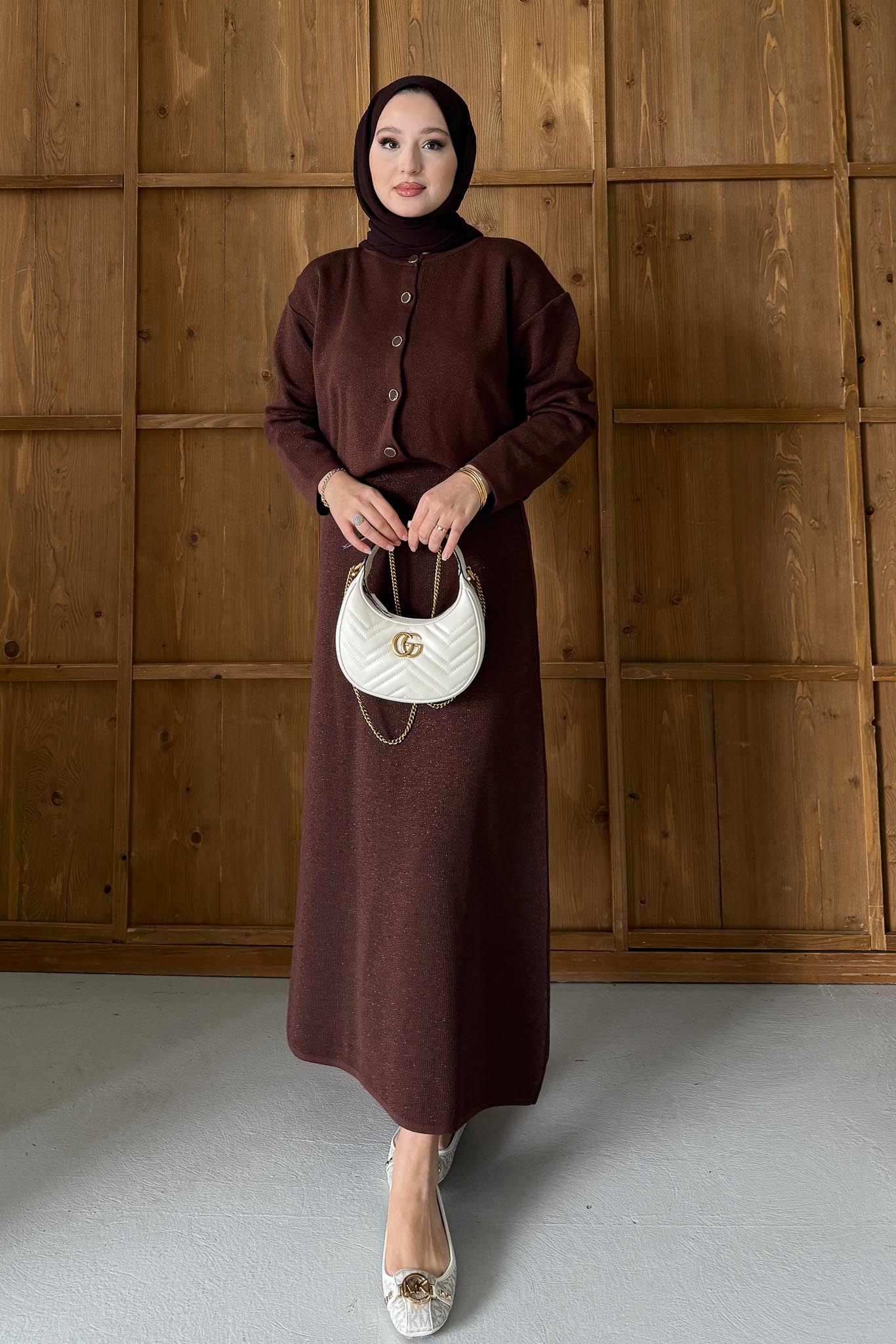 Minimal Balloon Sleeve Suit Gray