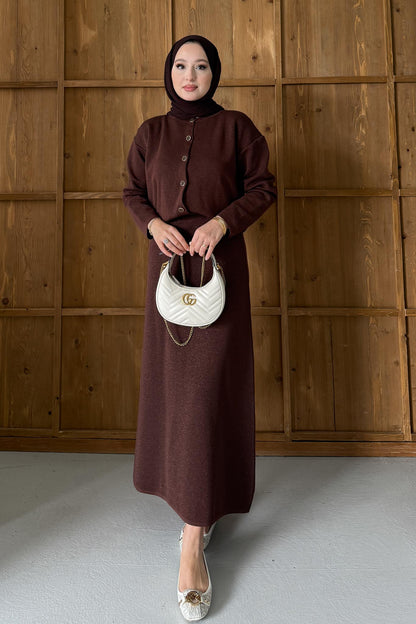 Minimal Balloon Sleeve Suit Gray