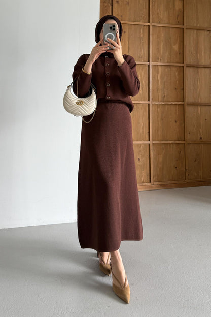 Minimal Balloon Sleeve Suit Gray