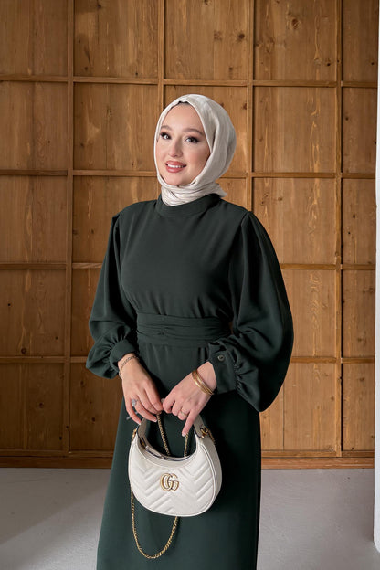 Yeni Hürrem Abiye Elbise Zümrüt