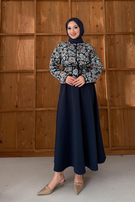 Dina Etnik Ceket Lacivert