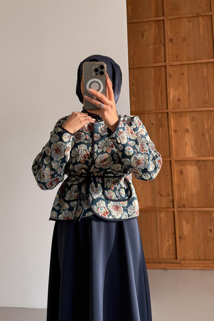 Dina Etnik Ceket Lacivert