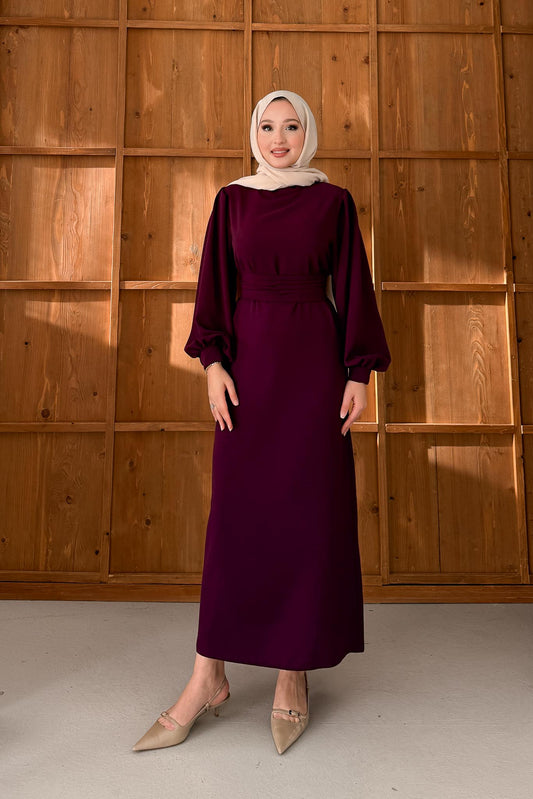Yeni Hürrem Abiye Elbise Mürdüm