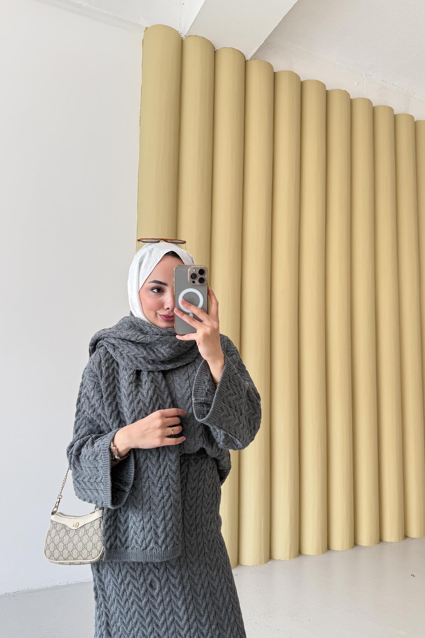 Ajda Pleated Skirt Set Petrol