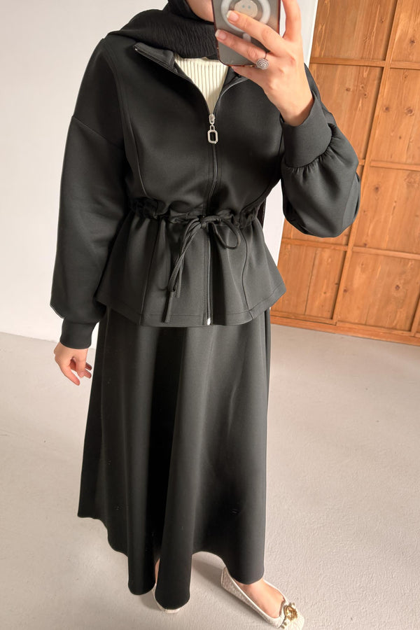 Afra Asymmetric Suit Indigo