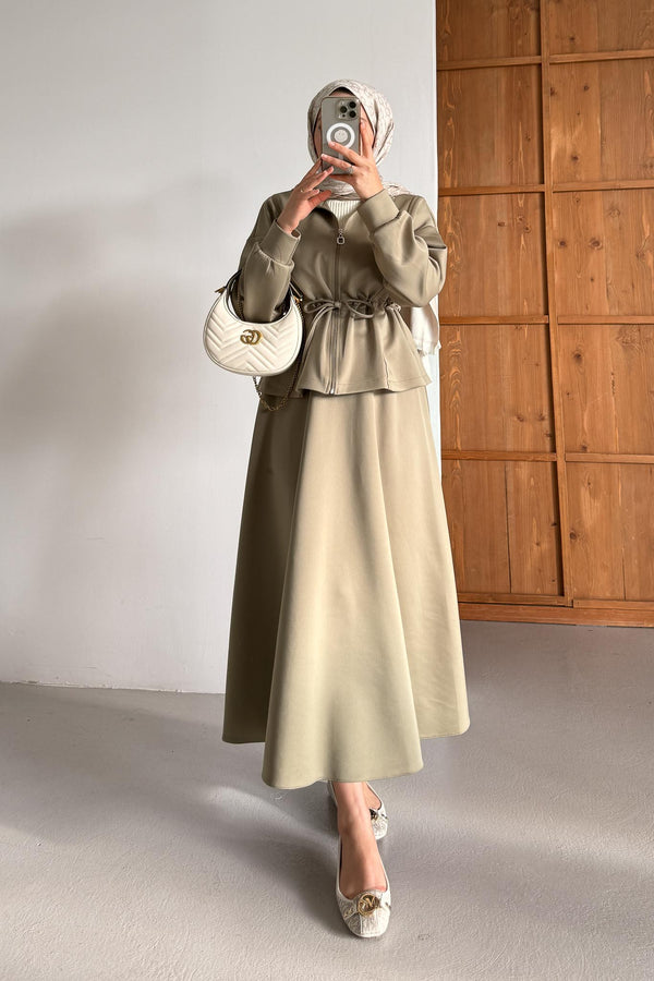 Afra Asymmetric Suit Indigo
