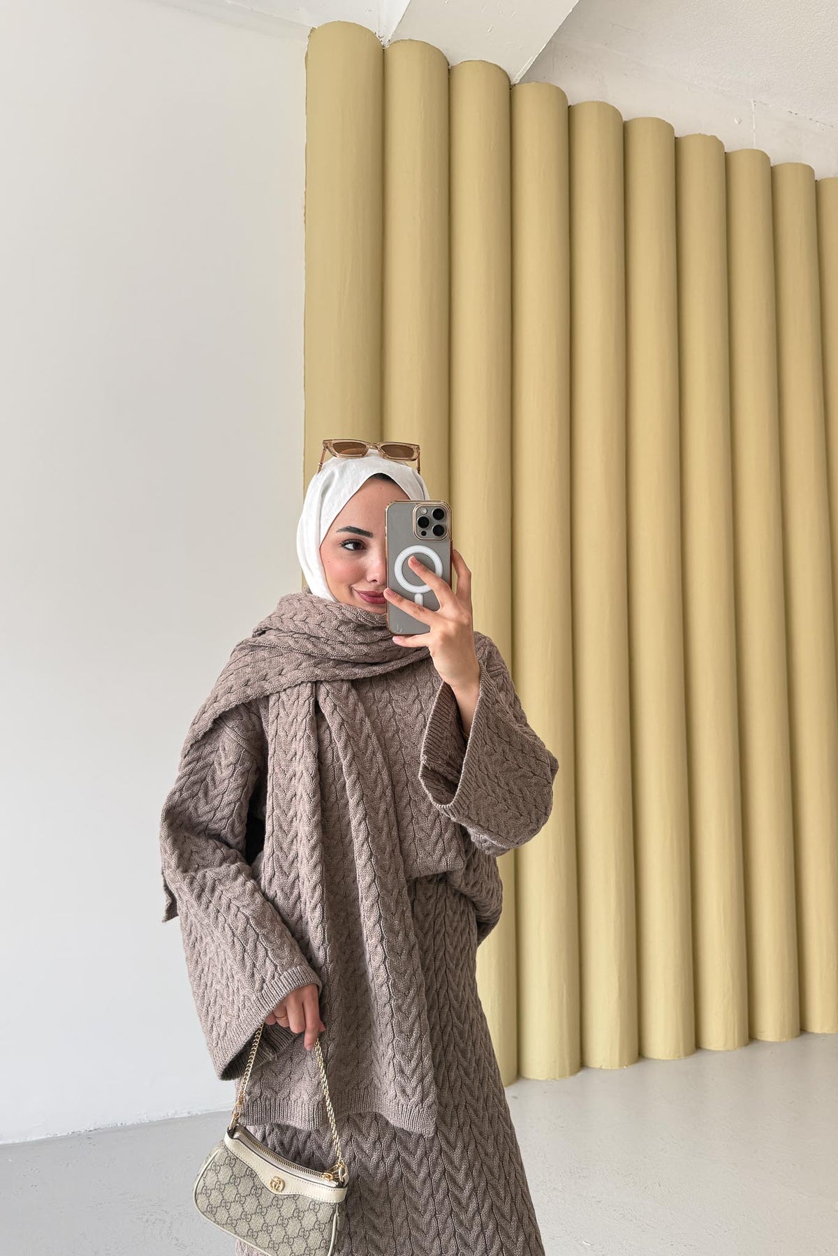 Ajda Pleated Skirt Set Petrol