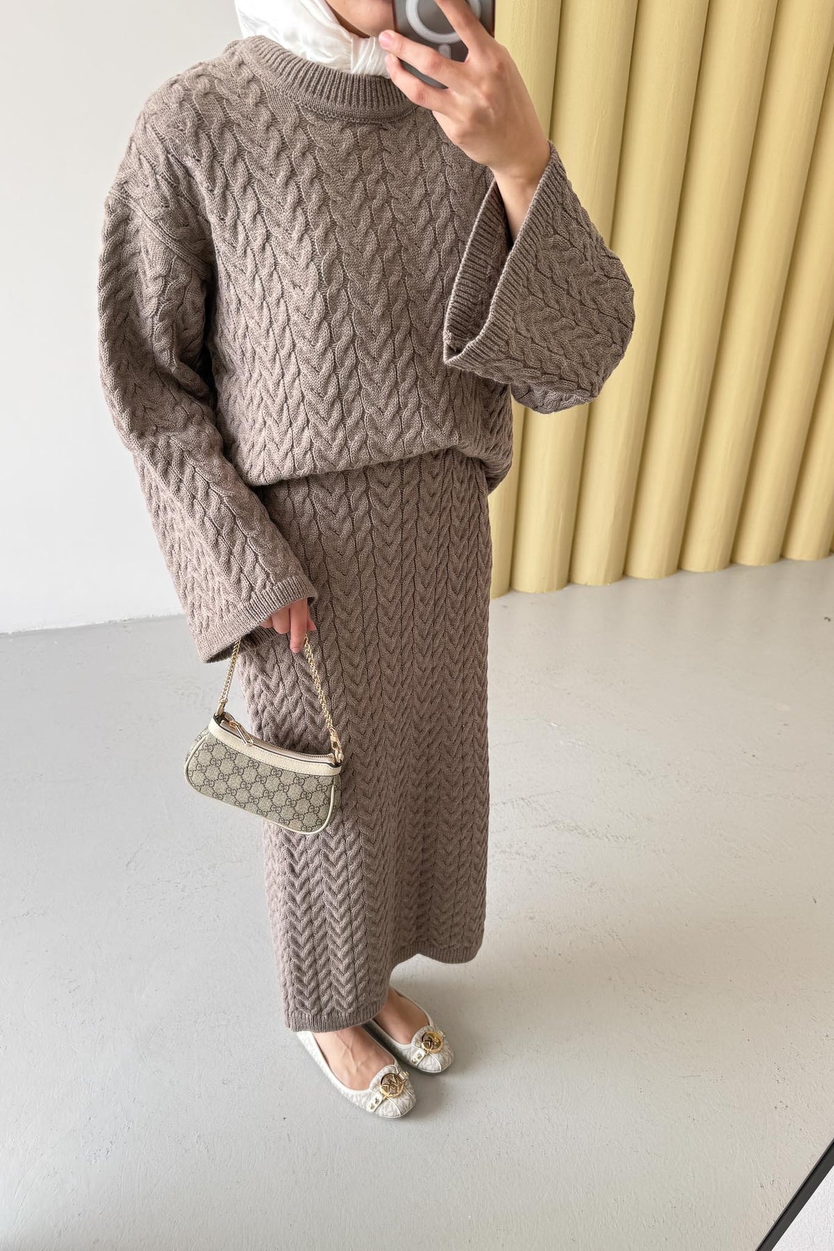 Ajda Pleated Skirt Set Petrol