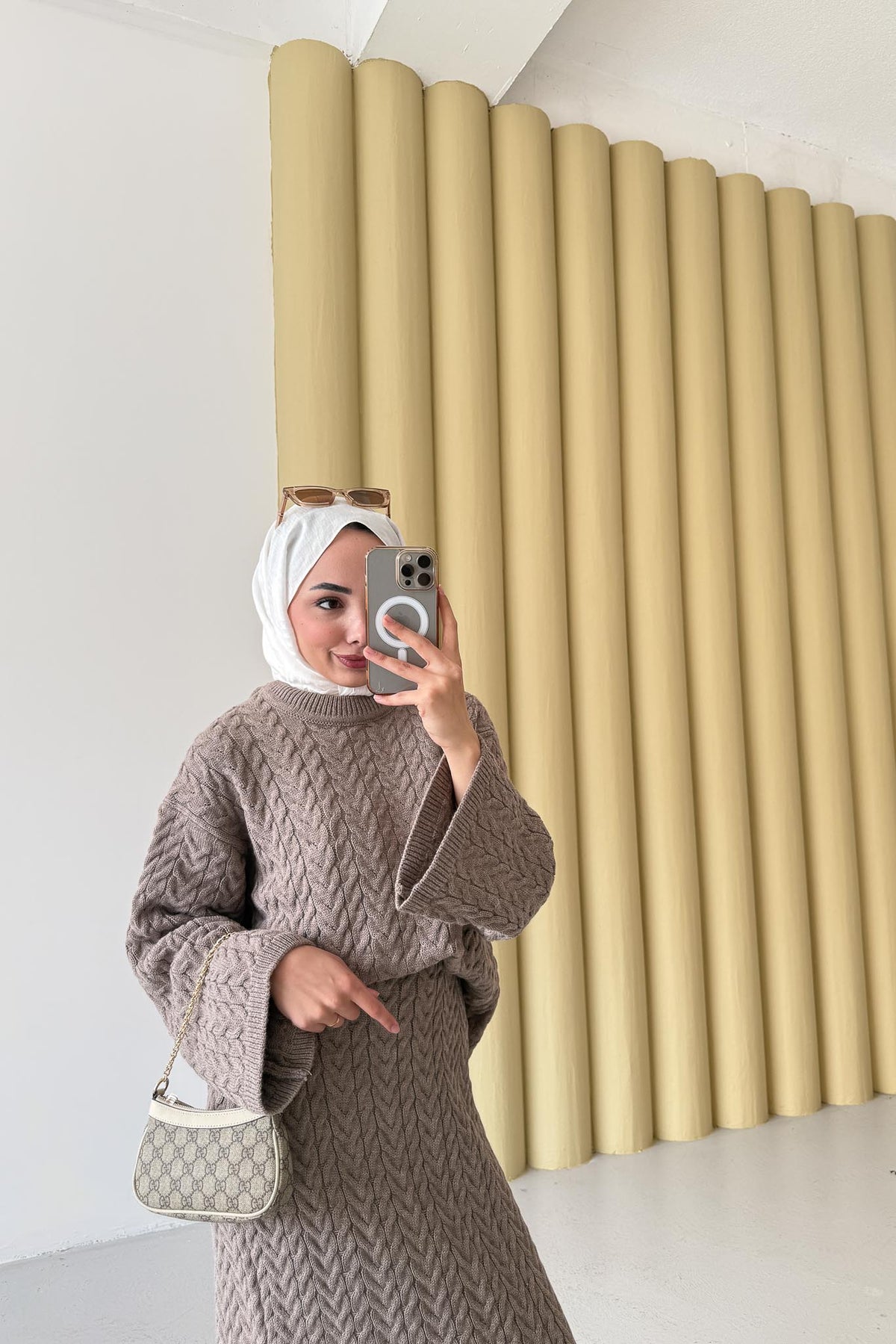 Ajda Pleated Skirt Set Petrol