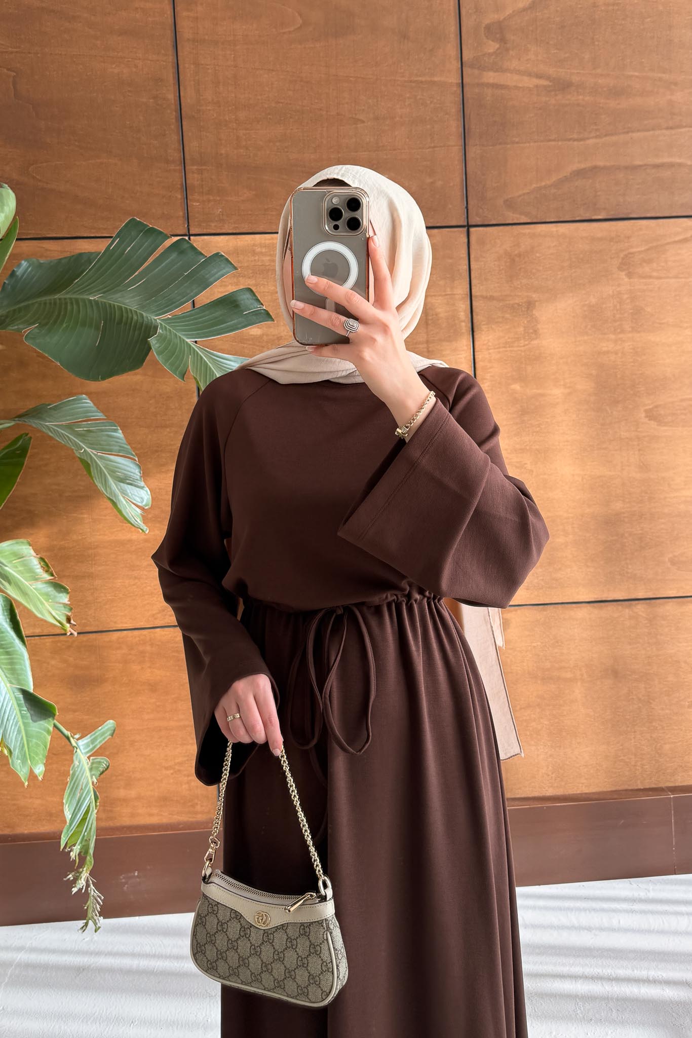 Alvare Basic Elbise Kahverengi