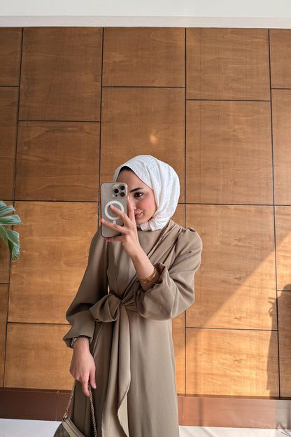 Bağlamalı Elbise Su Yeşili