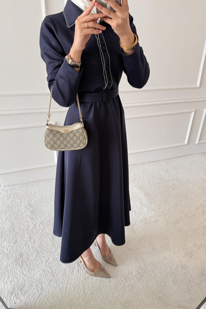 Yaldızlı Elbise Lacivert