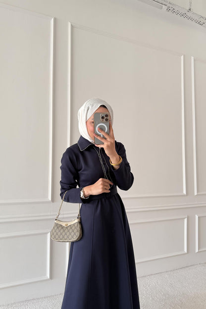 Yaldızlı Elbise Lacivert