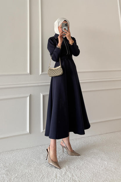 Yaldızlı Elbise Lacivert