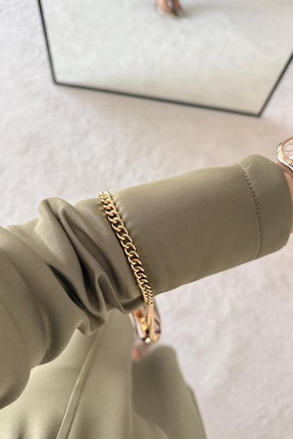 Yaldızlı Elbise Su Yeşili