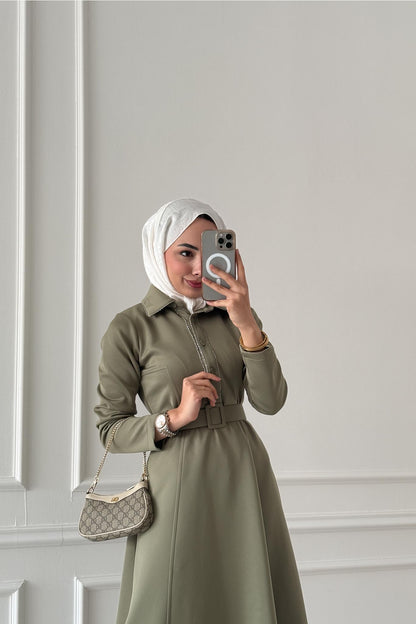 Yaldızlı Elbise Su Yeşili