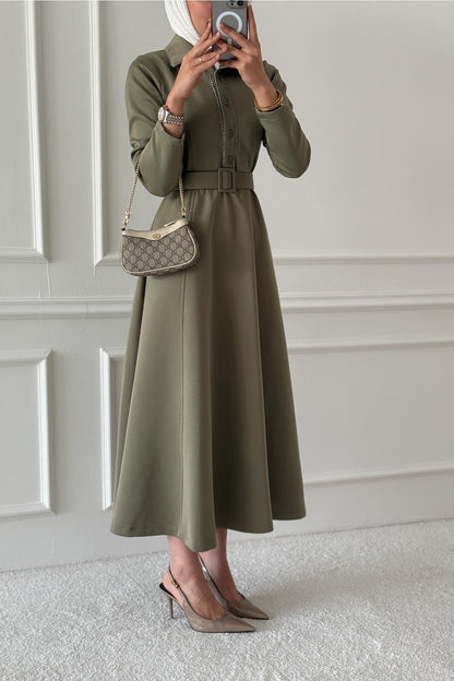 Yaldızlı Elbise Su Yeşili