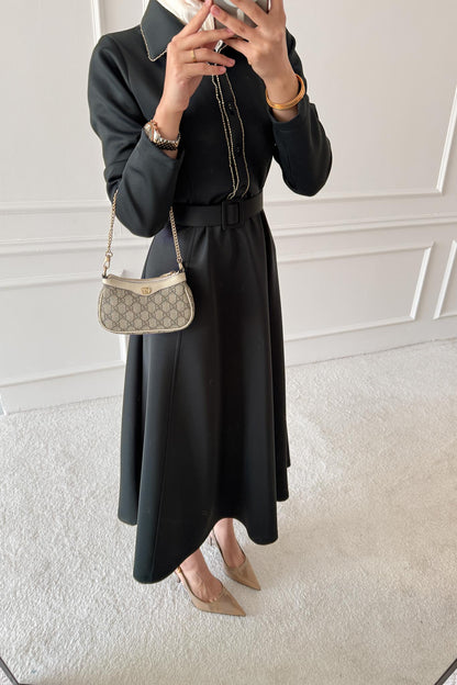 Yaldızlı Elbise Siyah