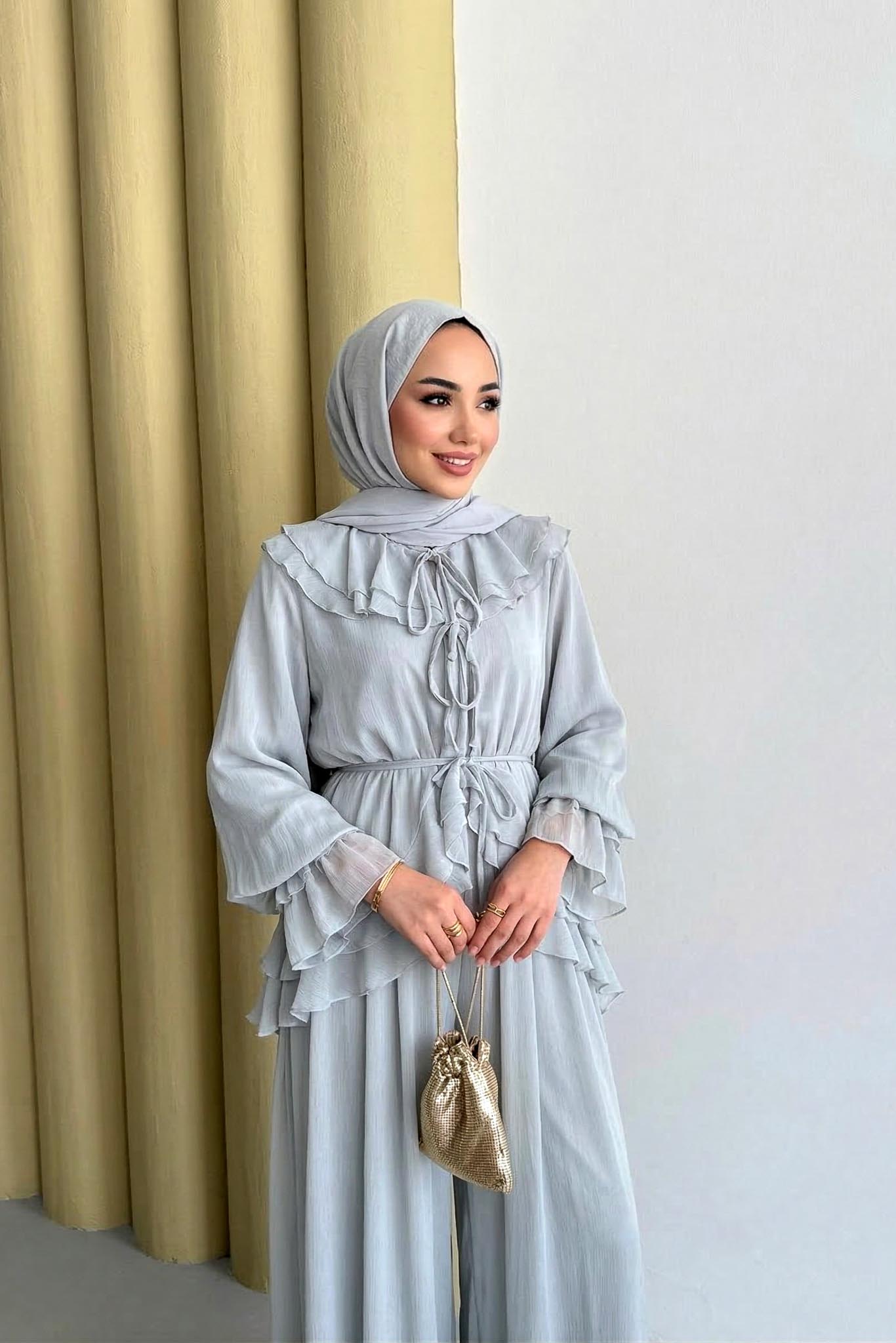 Nora Şifon Takım Gri