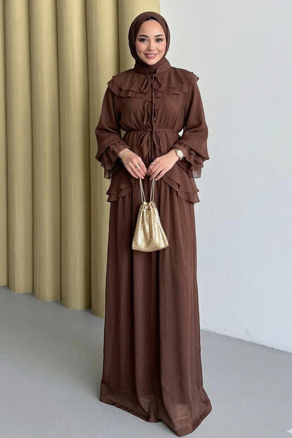 Nora Şifon Takım Kahverengi