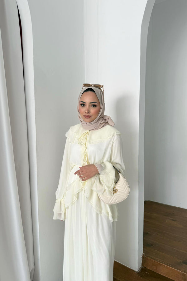 Ajda Pleated Skirt Set Petrol
