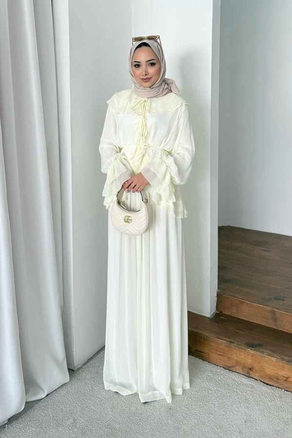 Ajda Pleated Skirt Set Petrol