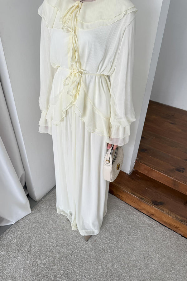 Ajda Pleated Skirt Set Petrol