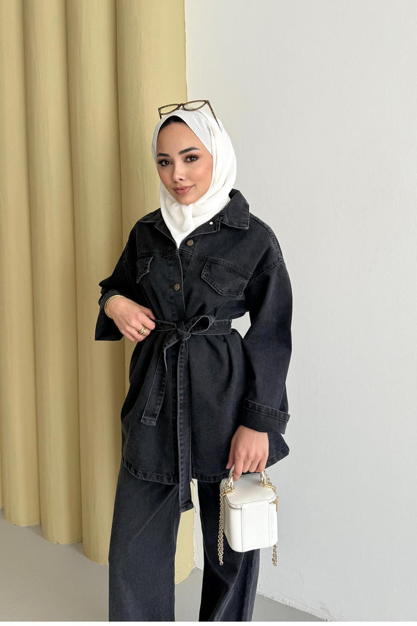 Ajda Pleated Skirt Set Petrol