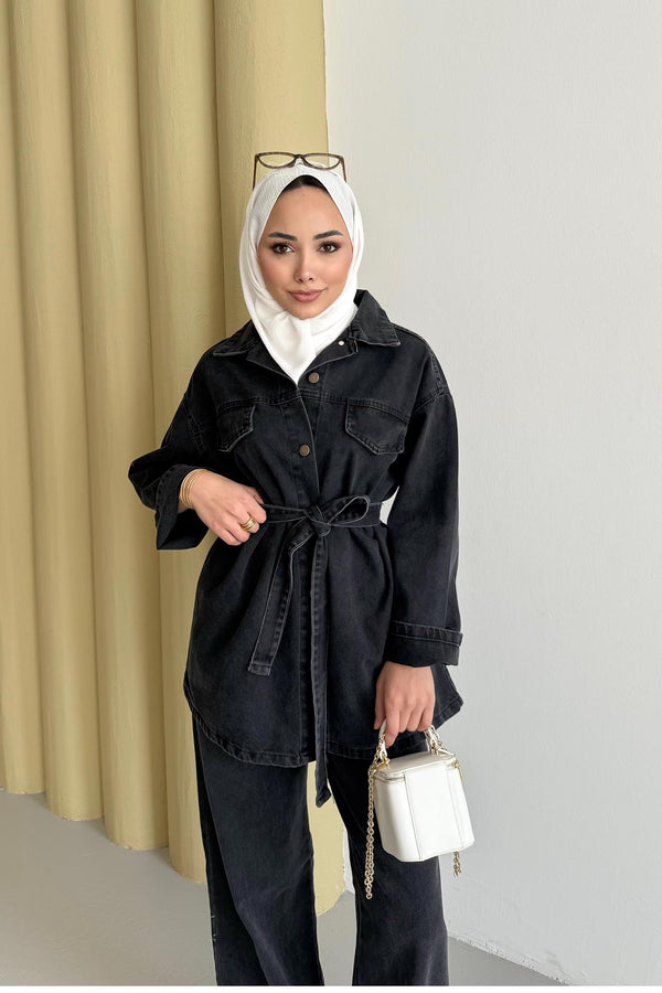 Ajda Pleated Skirt Set Petrol
